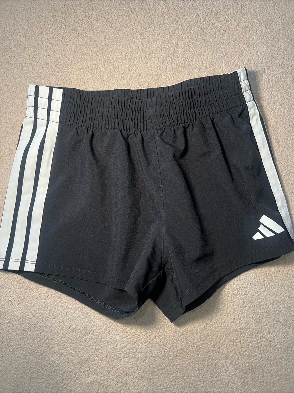 adidas Black Shorts with White Side Stripes